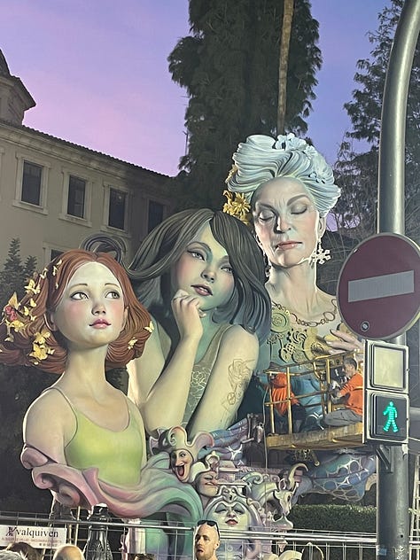 Various sculptures for the Fallas festival
