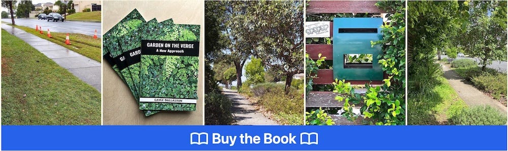 banner of photos and Buy the Book for Garden on the Verge: A New Approach