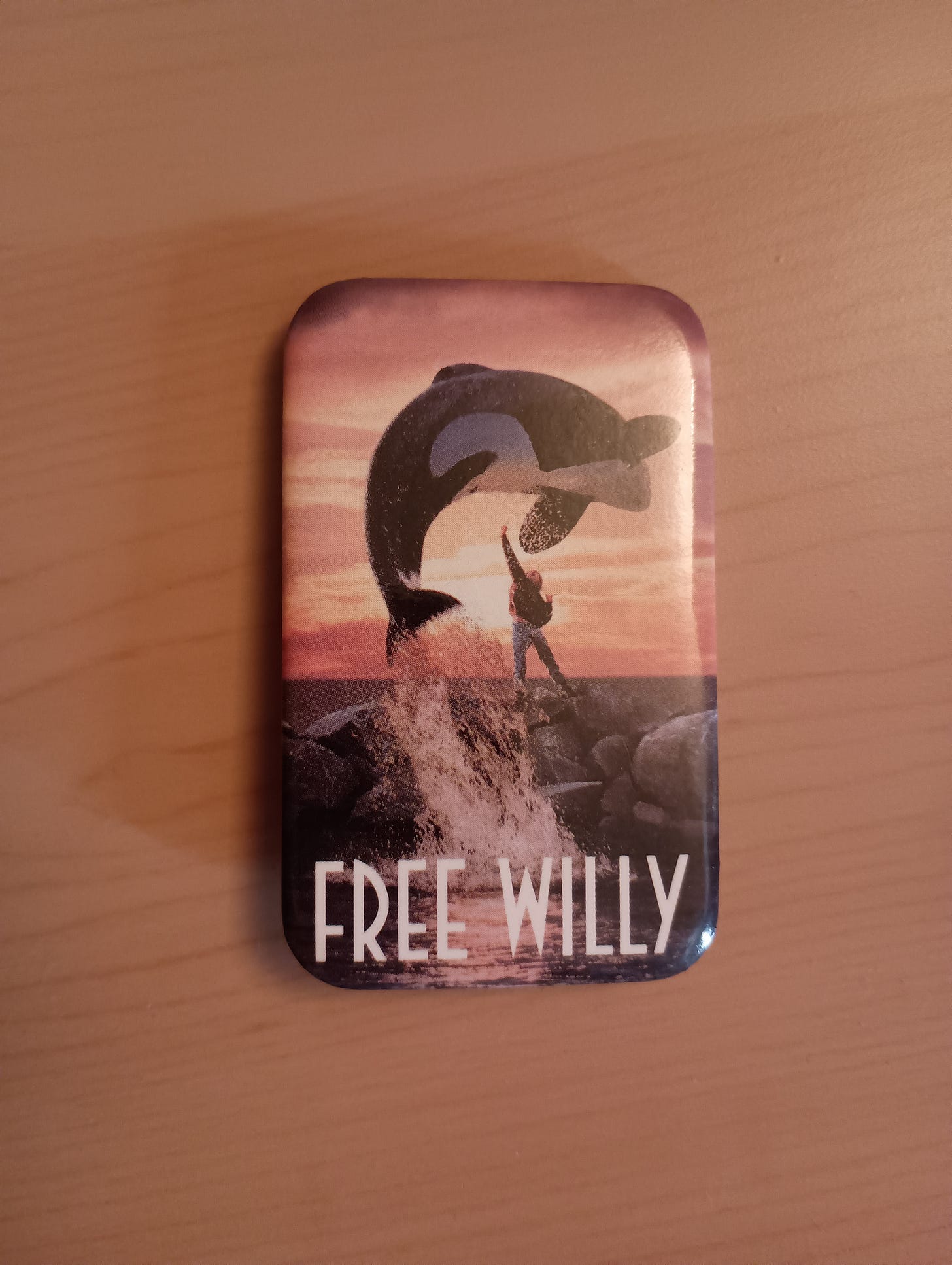 Free Willy with the killer whale jumping over a young boy Free Willy with the killer whale jumping over a young boy
