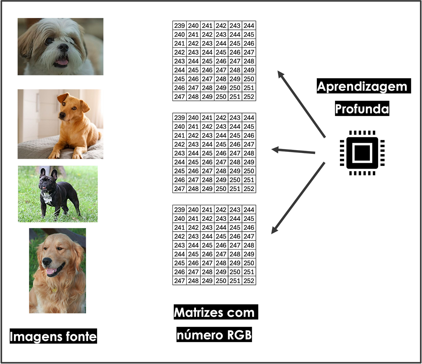 Etapas de visão computacional de inteligência artificial
