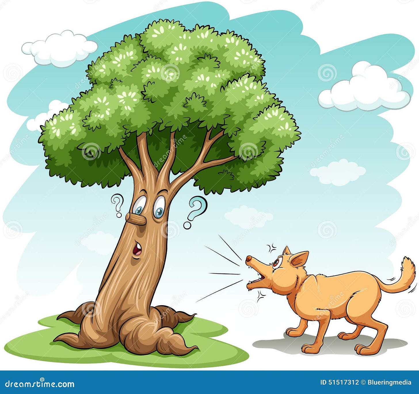 Barking Up The Wrong Tree Idiom Vector Illustration | CartoonDealer.com ...
