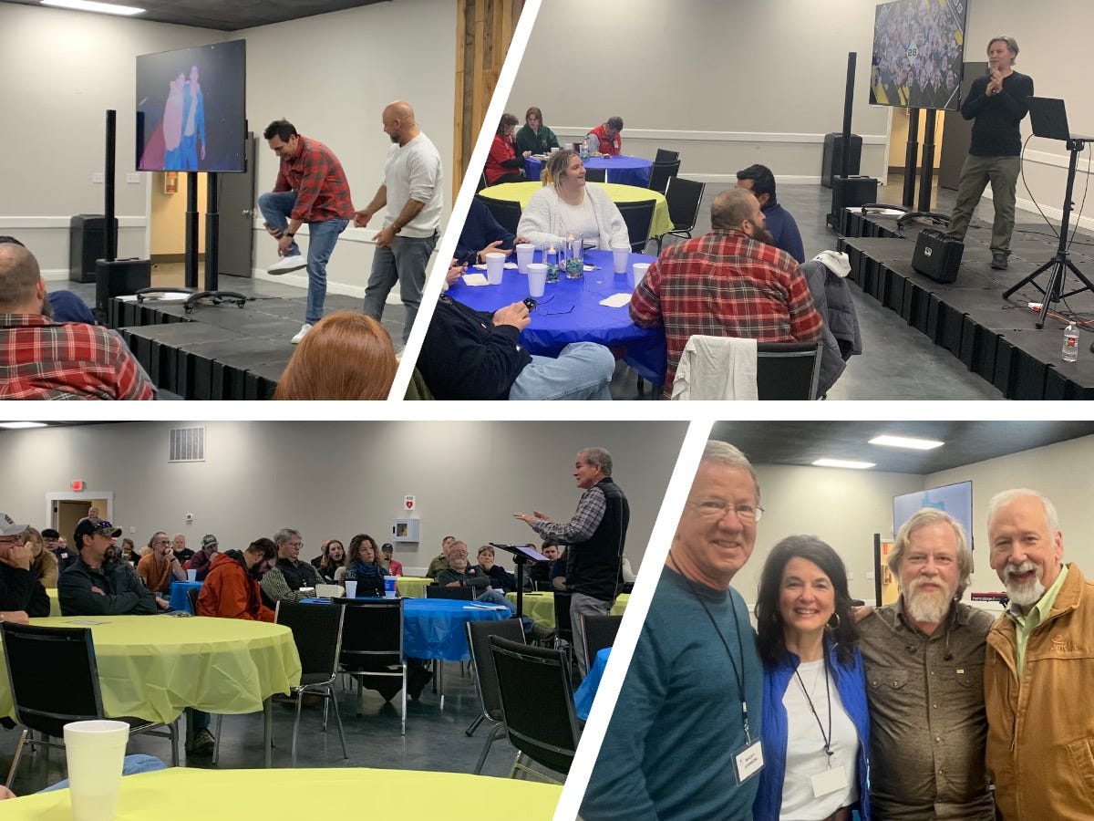Image of a photo collage of people attending a retreat. Image of a photo collage of people attending a retreat.