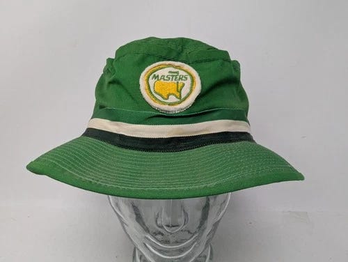 VINTAGE Masters Golf Hat Bucket Mens Large Green Augusta National Tournament 60s - Picture 1 of 7