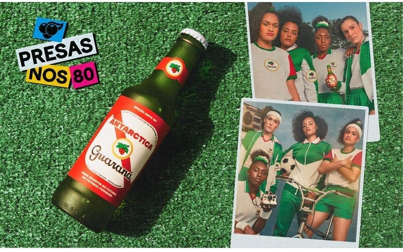 Guaraná Antarctica apoia o movimento #presasnos80 e cria garrafa retrô