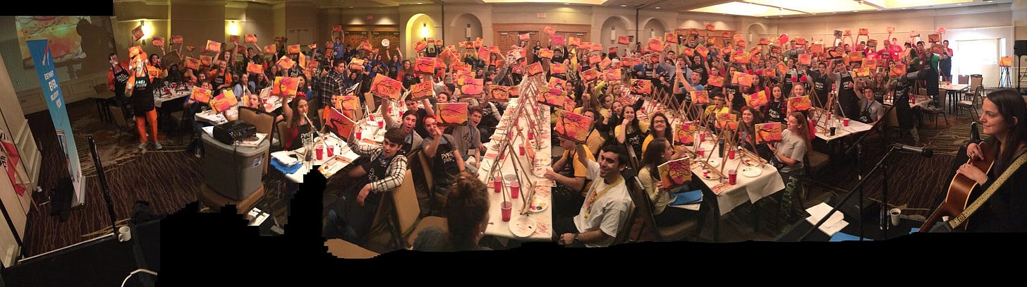 250 Teenagers in one room!