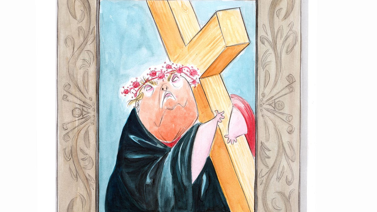 Trump posts image of himself as Jesus