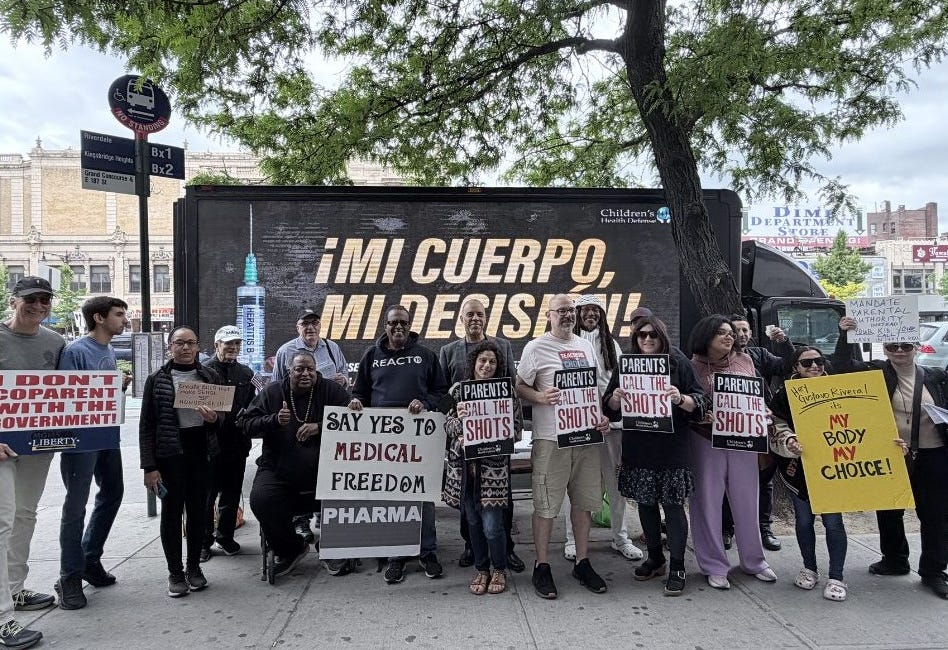 Amazing Rally for Medical Freedom in the Bronx at Senator Rivera's Office