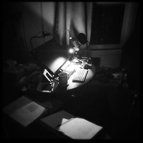 An essential part of my writing routine: getting up at an uncomfortably early hour to write. After a lifetime of being a night owl, I started this when I was working on THE DISTRACTION ADDICTION, and it’s been a game-changer both for my productivity, and