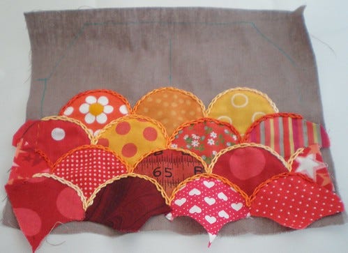 Clamshells embroidered Clamshells embroidered