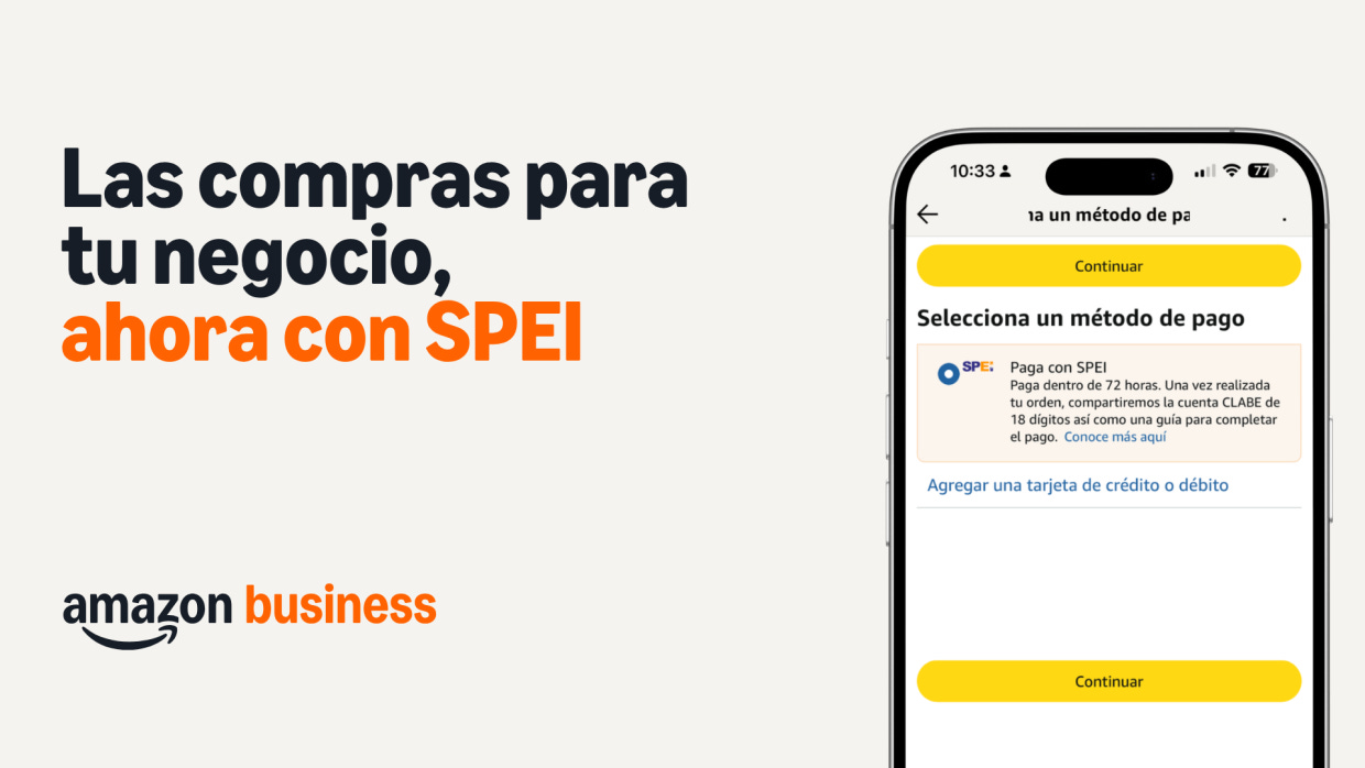 Banner las compras para tu negocio, ahora con SPEI Banner las compras para tu negocio, ahora con SPEI
