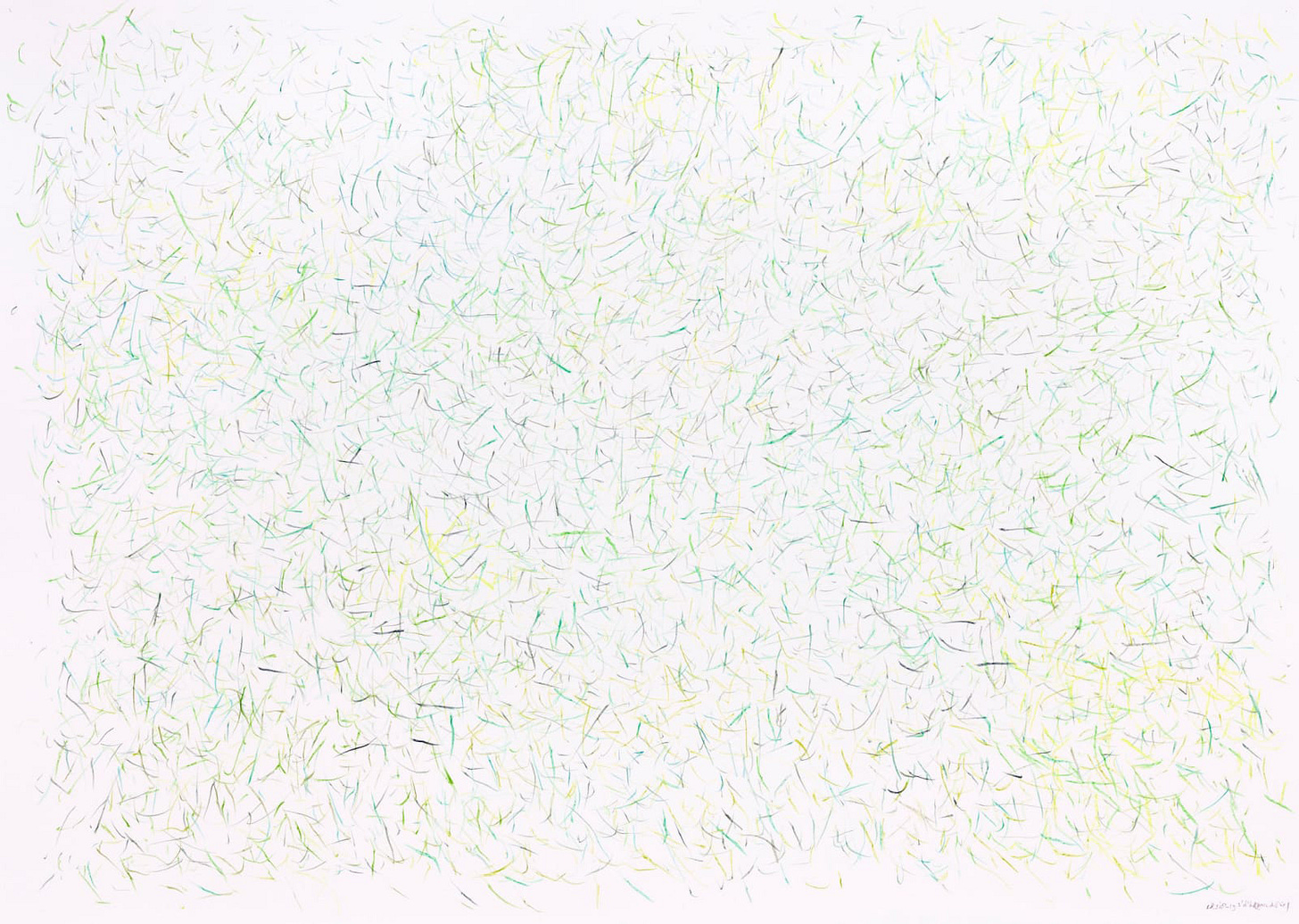 herman de vries, untitled (18.3.18-19.3.18), (colored crayon on paper), 2018 [BorzoGallery, Amsterdam. © herman de vries]