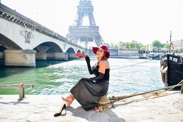 woman, hat, Eiffel Tower, Paris woman, hat, Eiffel Tower, Paris