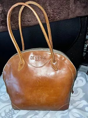 Vintage King Ranch Kingsville Texas Leather La Bolsa Bag Monogram KBM - Picture 1 of 13