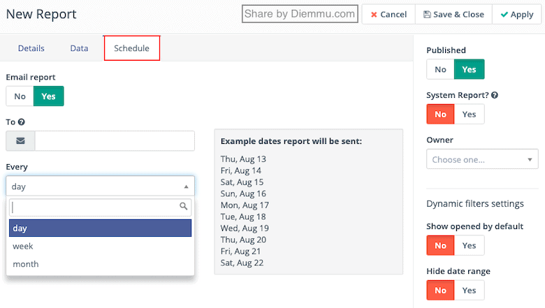 Schedule Reports