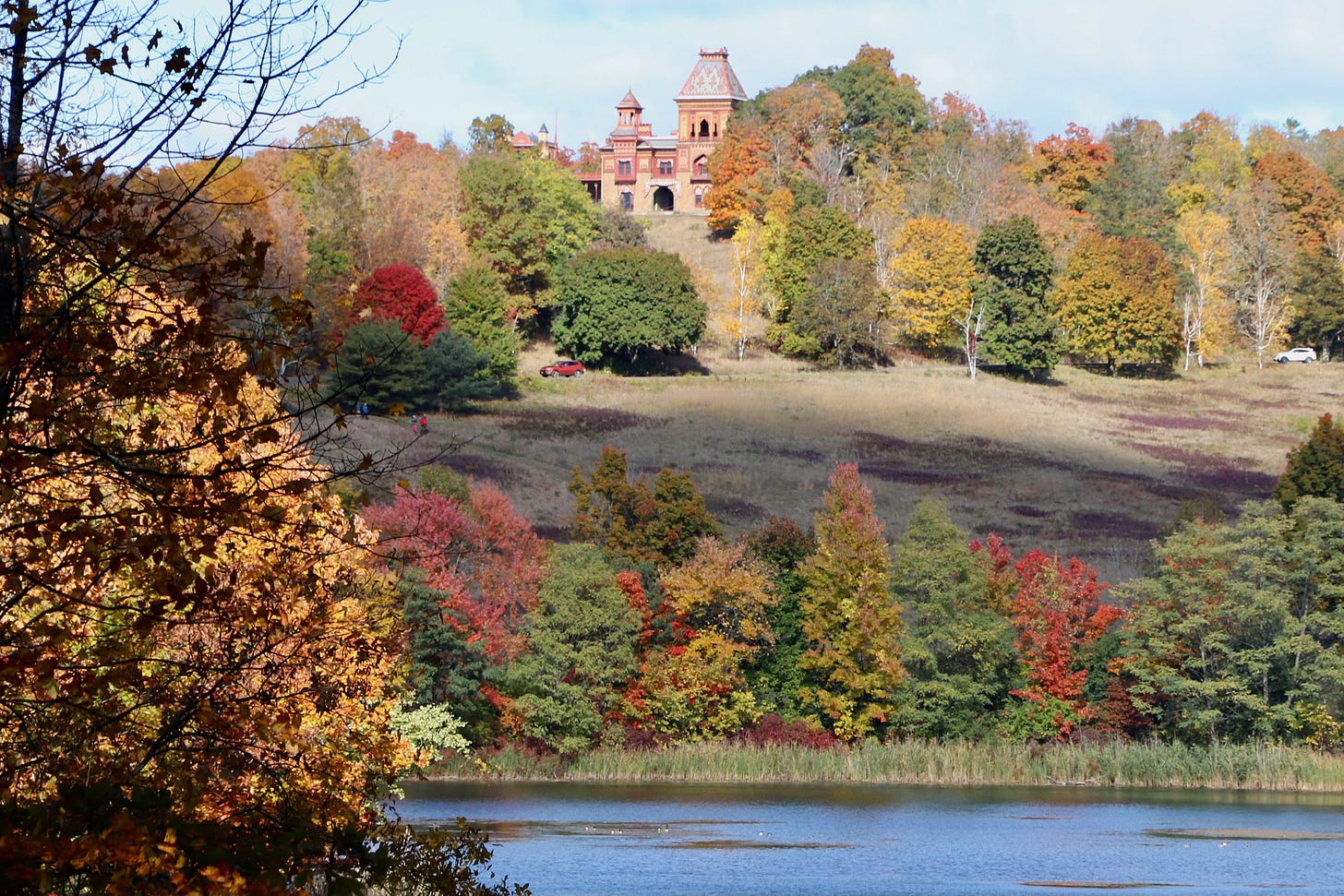 The overgrown landscape at Olana has been pruned back, curated as artist Frederic Church intended.