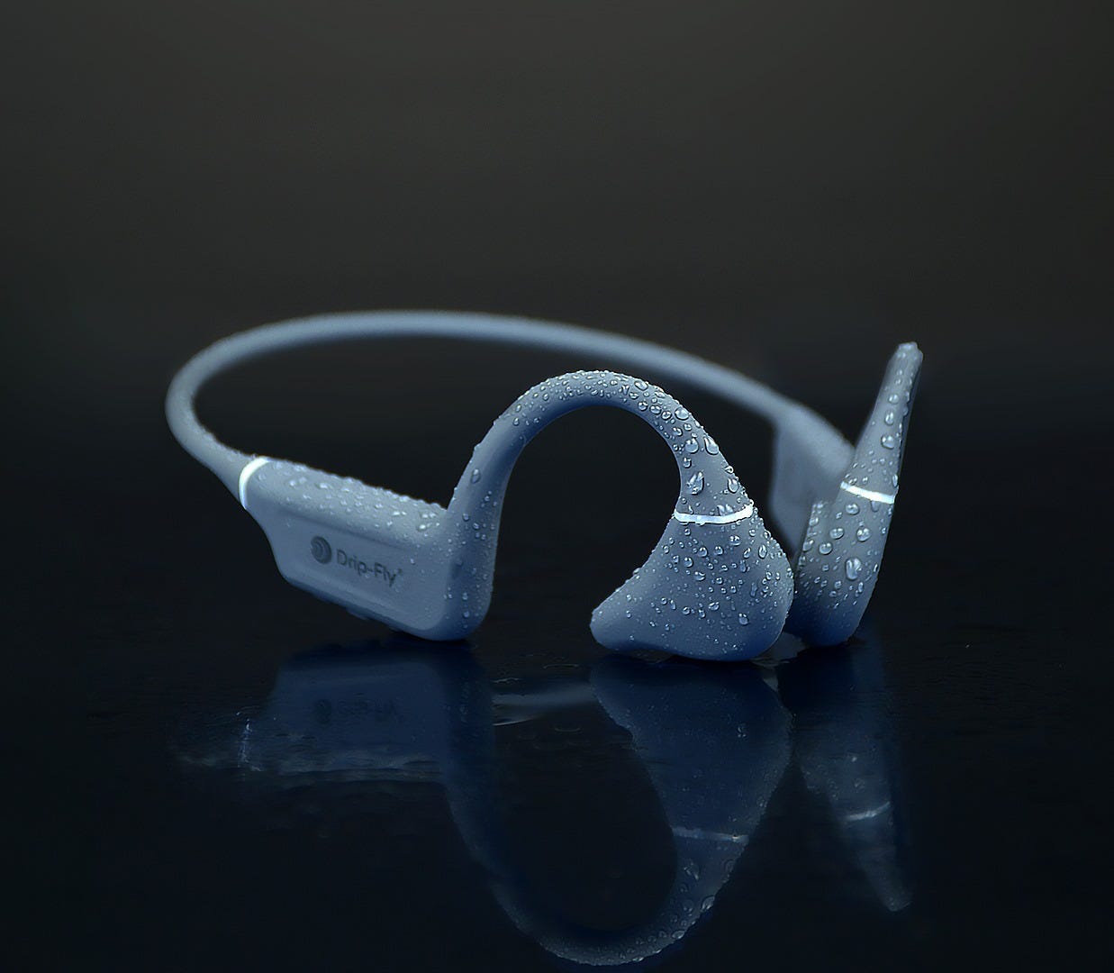 drip-fly oz5 grey bone conduction headphones