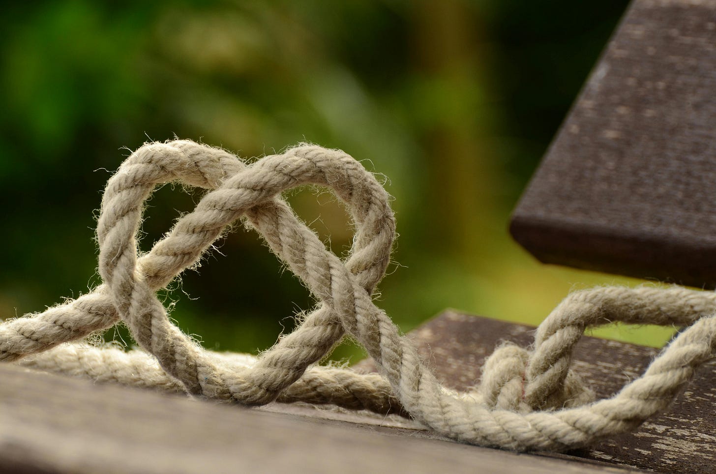 Heart made from rope