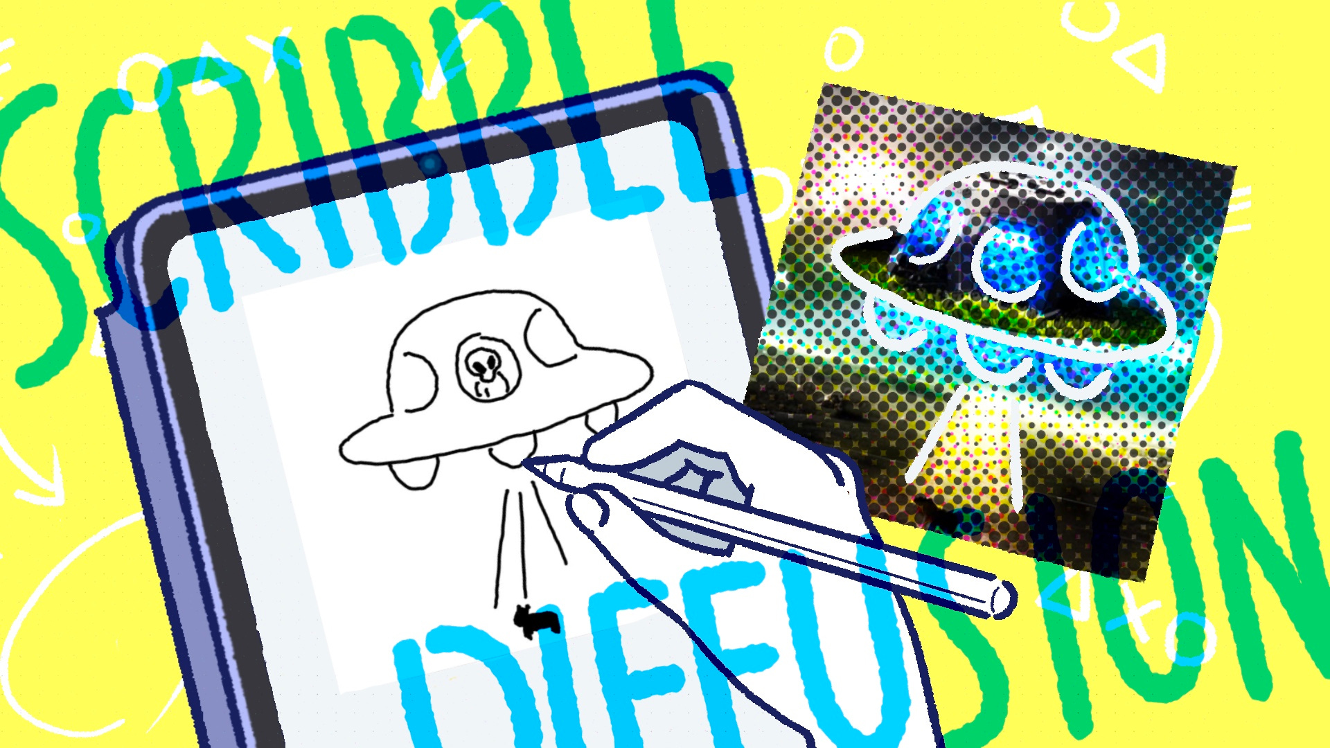 88：手書きの落書きが一瞬ですごい絵になる - by はるな👠iPad