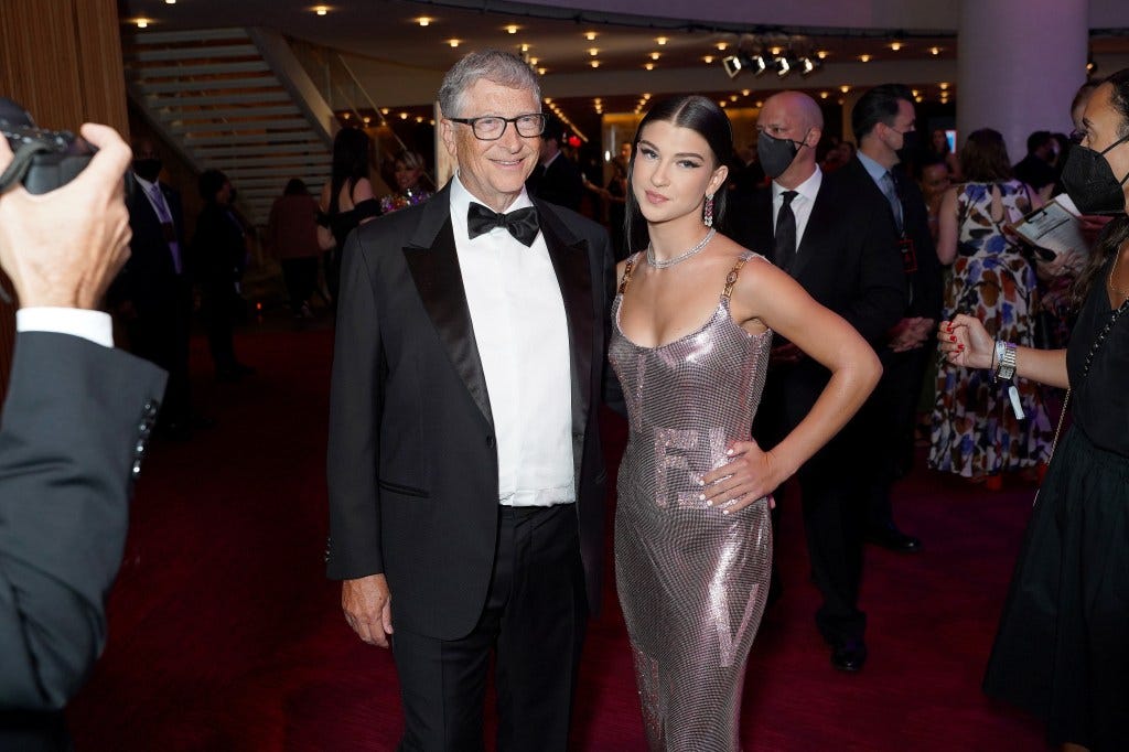 Bill Gates and Phoebe Gates attending the 2022 TIME100 Gala.