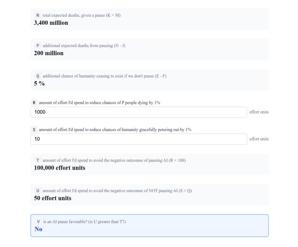 AI pause calculator.