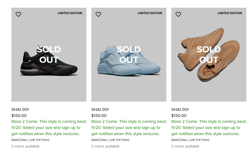 why is nike by you sold out