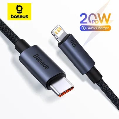 [Com Taxa] Cabo USB-C p/ Lightning Carregamento Rápido iPhone Baseus