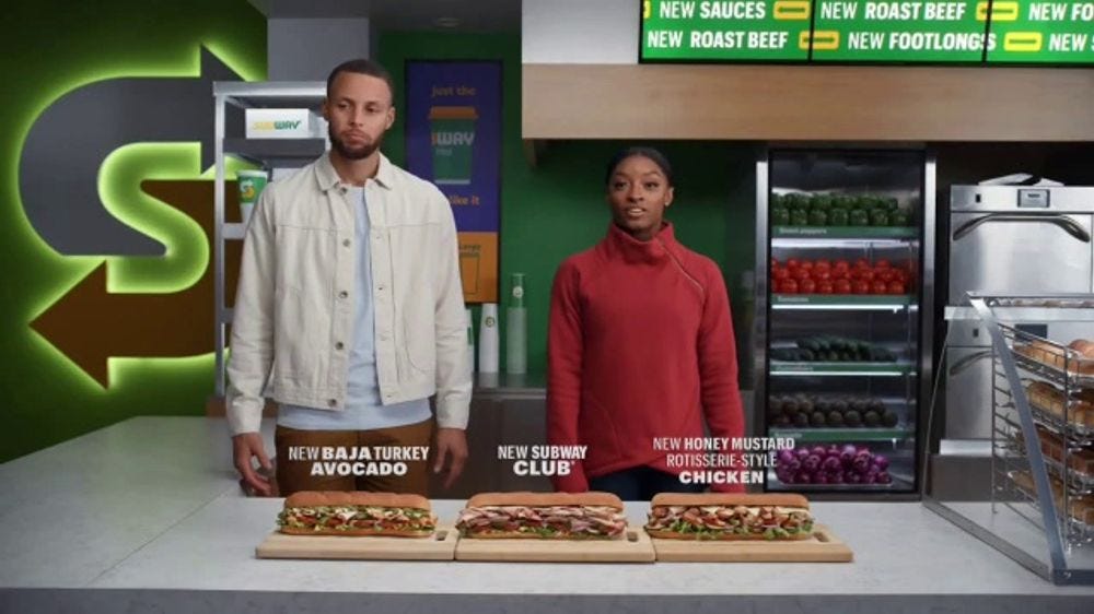 Subway TV Spot, 'Refreshed Anthem 1' Featuring Stephen Curry, Simone Biles  - iSpot.tv