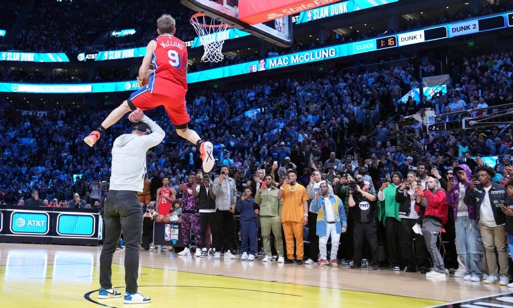 LOOK: Mac McClung's epic performance at the slam dunk contest in pictures |  HoopsHype