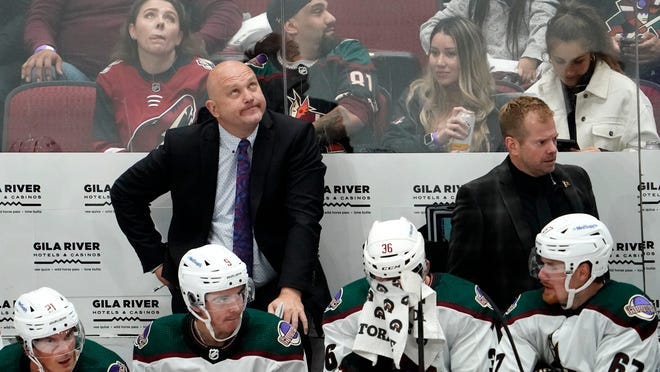 Second-period barrage of goals from Blues dooms Coyotes in home loss