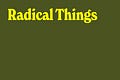 Chris Jackson - Radical Things