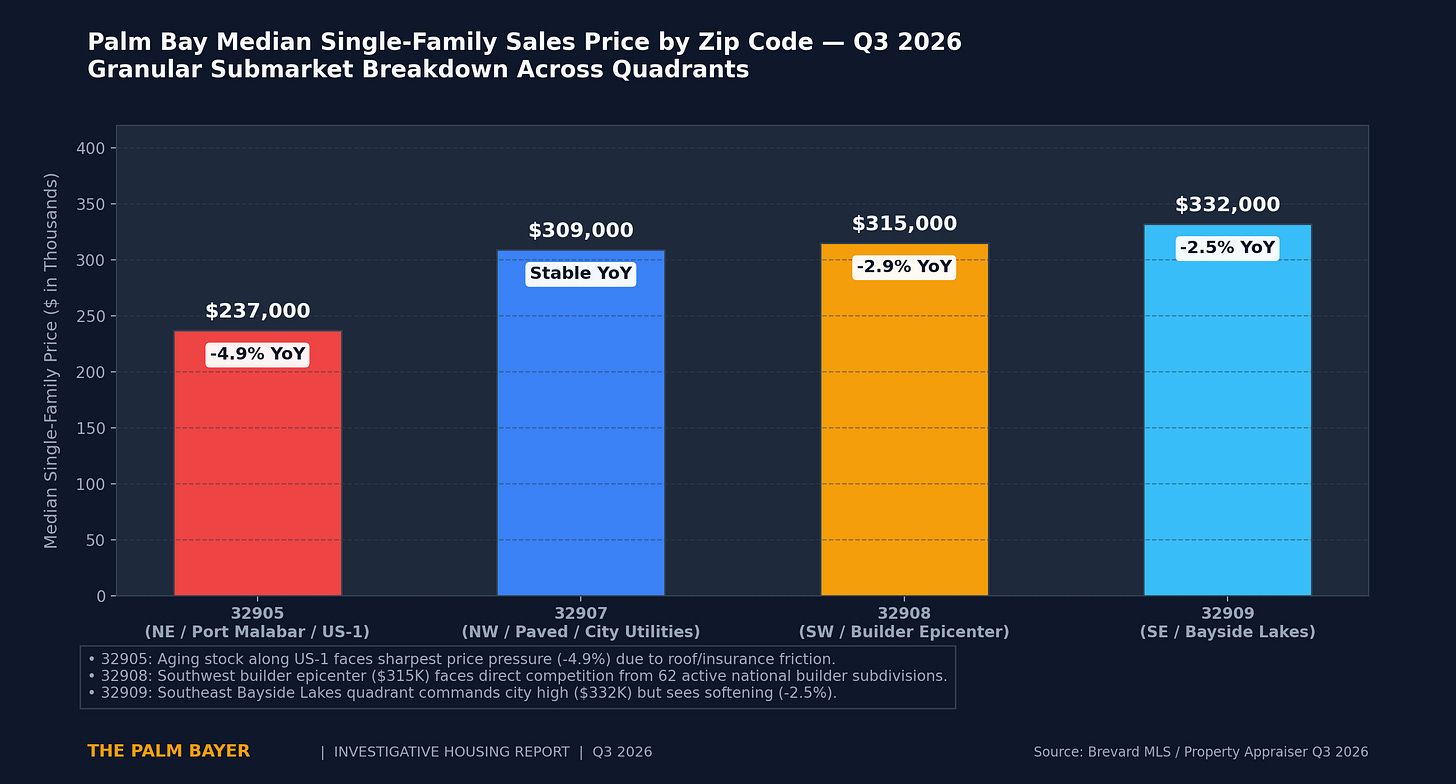 Palm Bay Median Single-Family Sales Price by Zip Code Q3 2026 Palm Bay Median Single-Family Sales Price by Zip Code Q3 2026