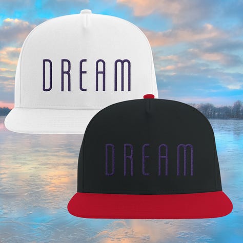Shirts and hats with bright backgrounds.