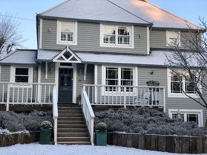 A 1920’s detached house converted into a New England style home.