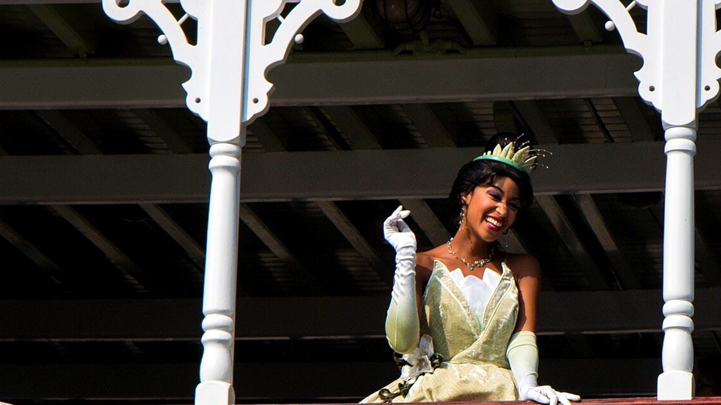 Princess Tiana on the Mark Twain riverboat at Disneyland. Image: HarshLight via Wikimedia Commons