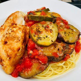 Ratatouille with Chicken & Angel Hair Pasta