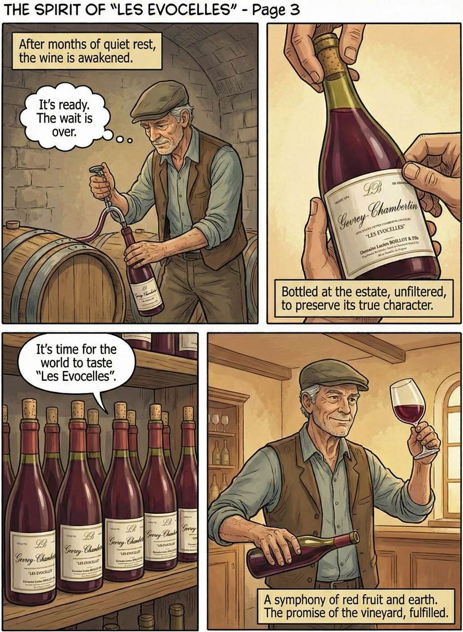 A comic page of a person opening a bottle of wine

AI-generated content may be incorrect.
