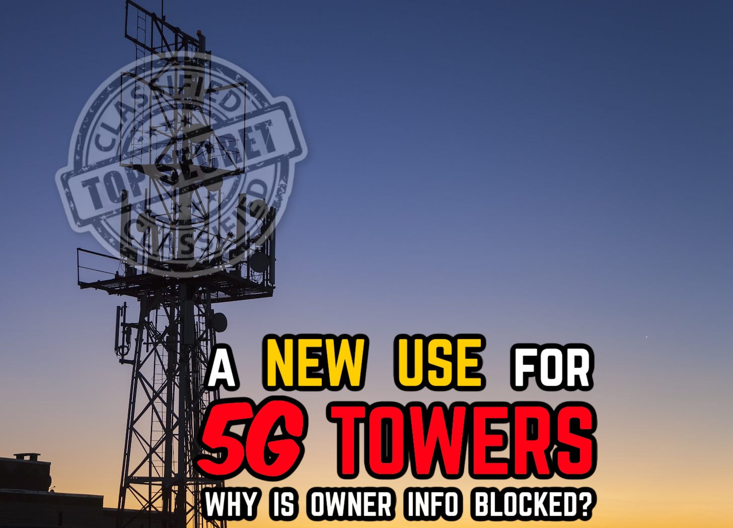 5G Tower Panel Info BLOCKED: Sjokkerende NY bruk for 5G Towers