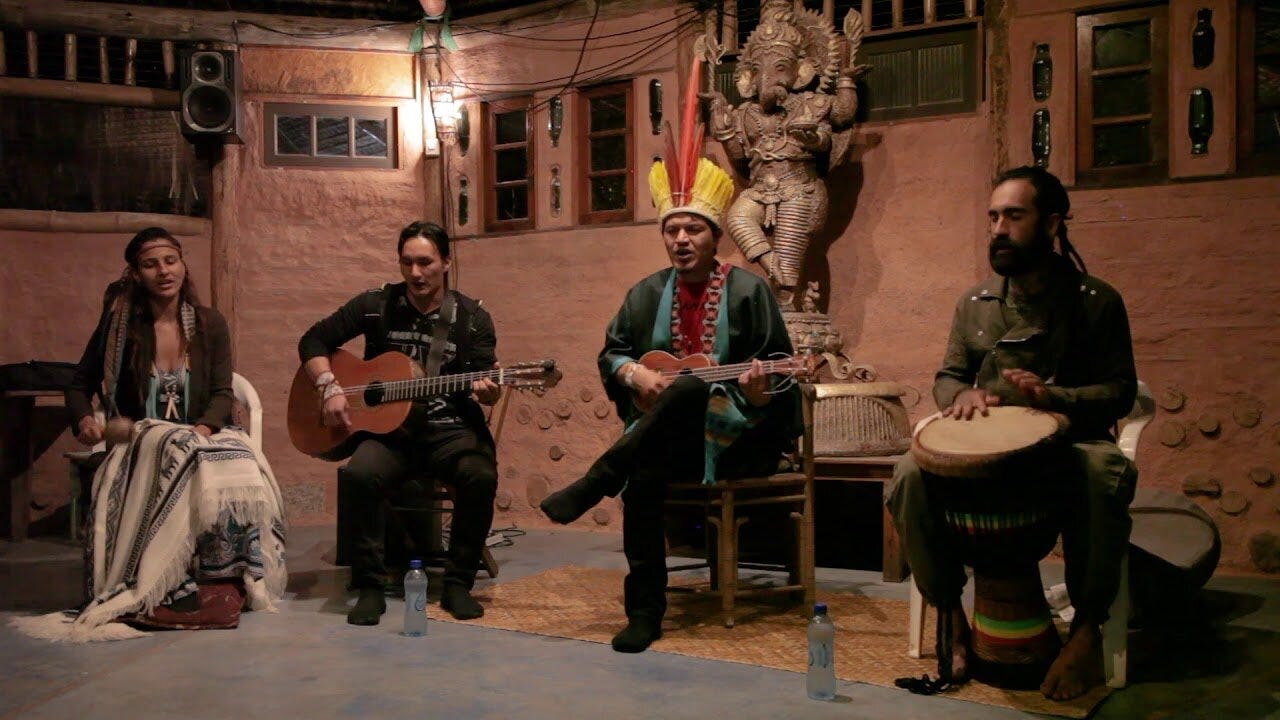 Musicians in ayahuasca ceremony