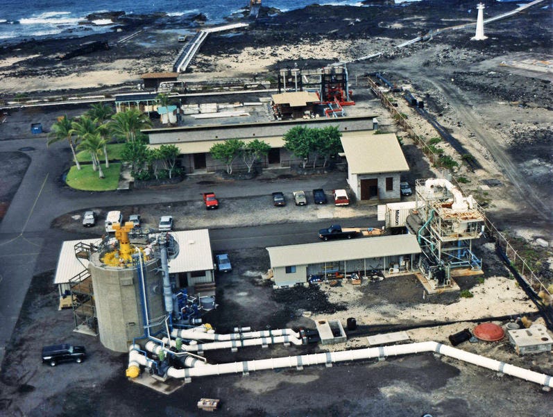 Ocean thermal energy conversion plant at the Natural Energy Laboratory of Hawaii