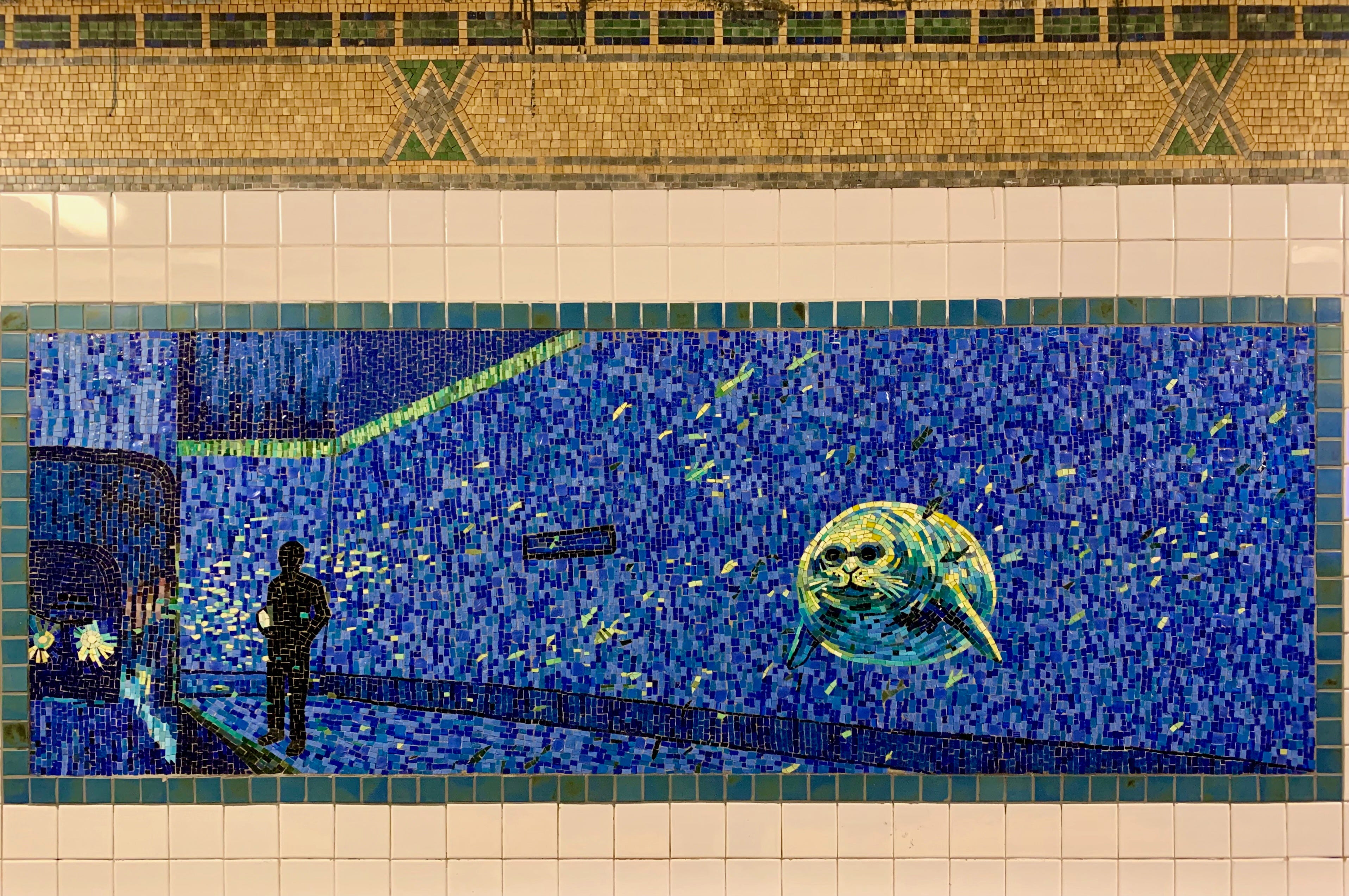 Houston Street Station - by Adrian Brune - Underground Art