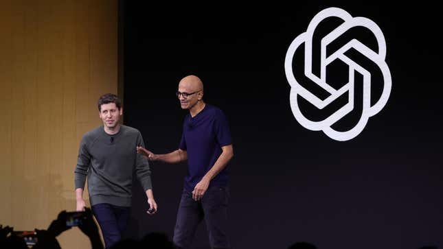 OpenAI CEO Sam Altman and Microsoft CEO Satya Nadella