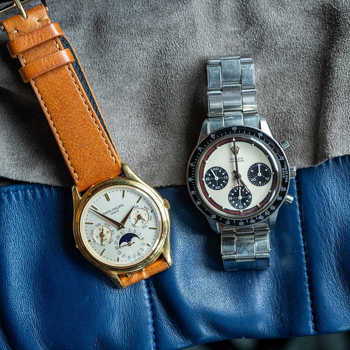 patek philippe 3940 and rolex paul newman daytona
