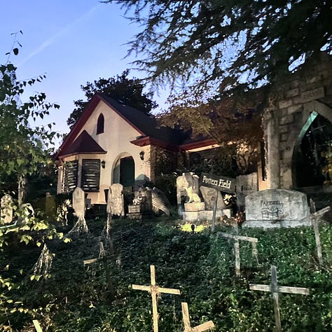 Tombstones, skeletons, and graveyard