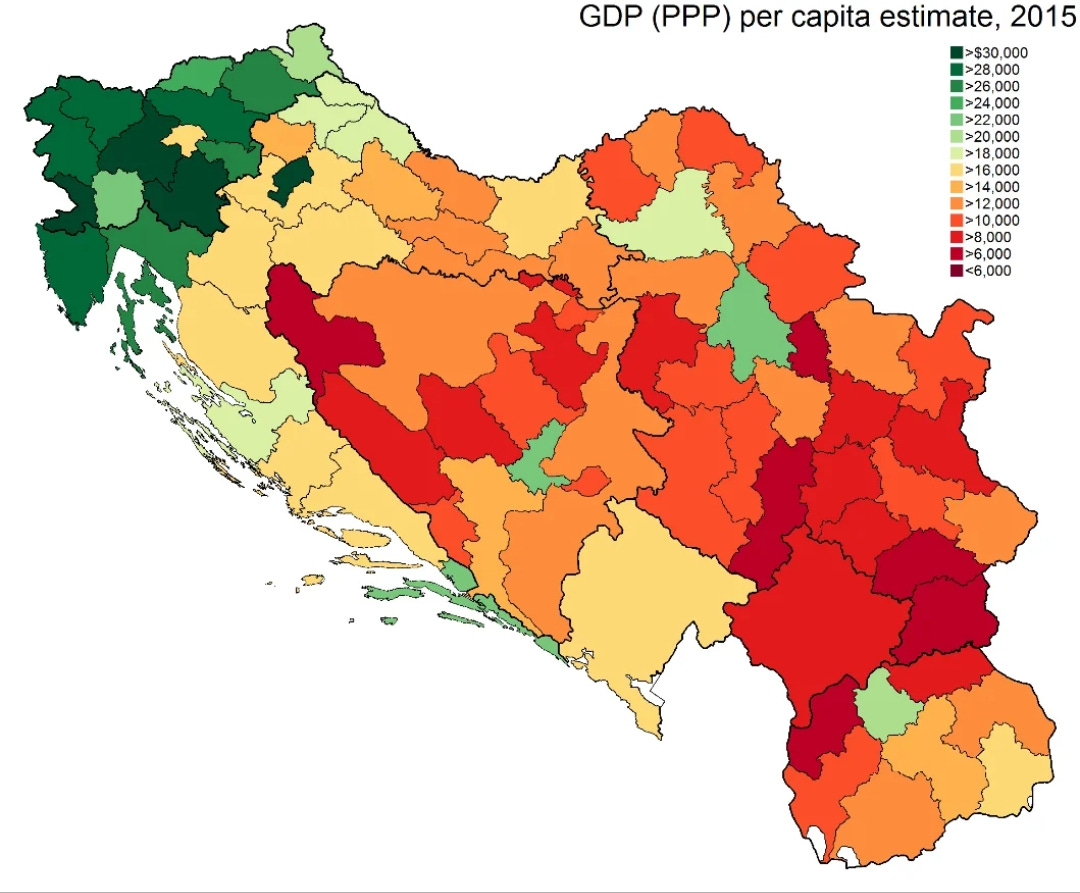 r/MapPorn - Gdp per capita in the former yugoslav states r/MapPorn - Gdp per capita in the former yugoslav states