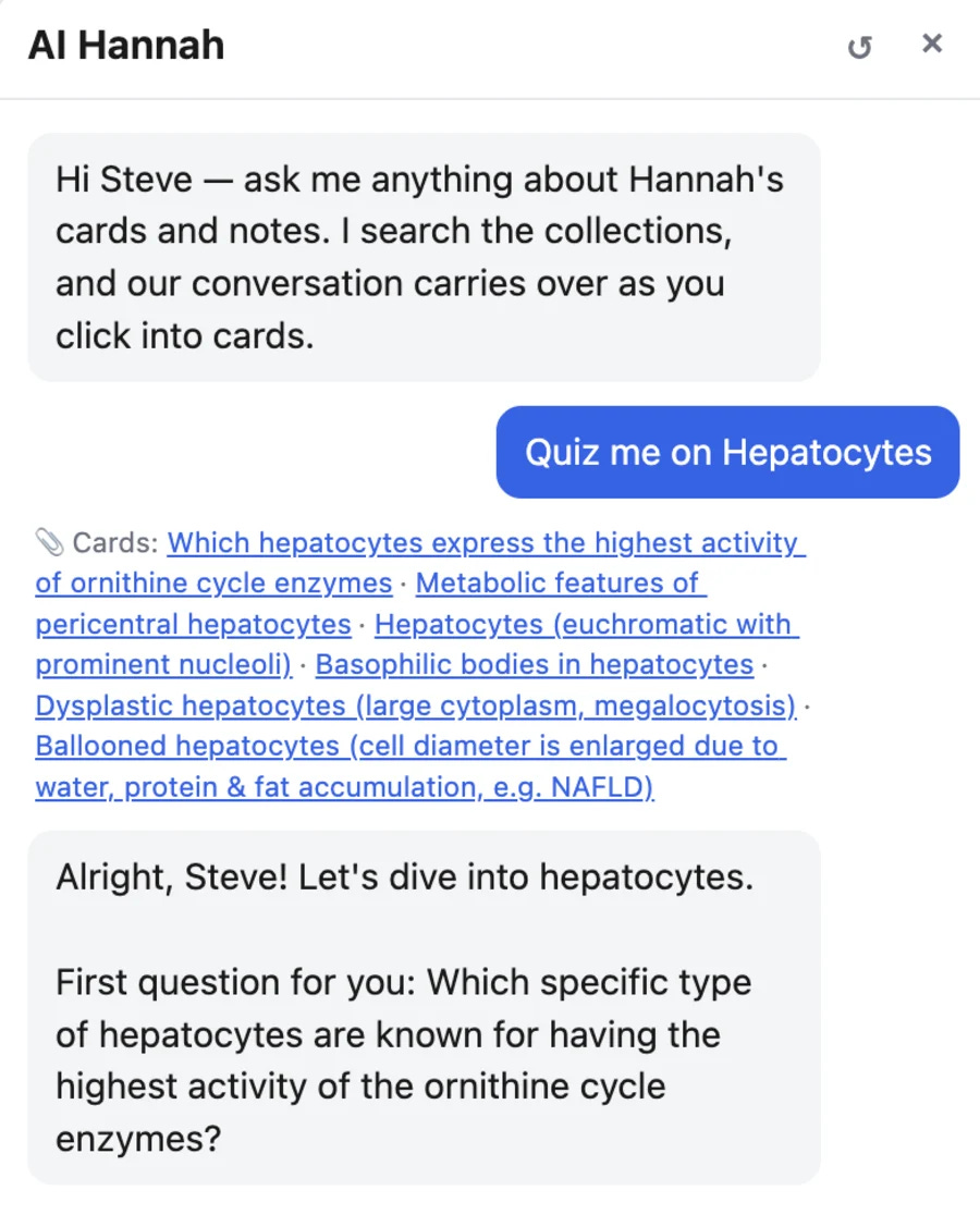 Study with Hannah tutor quizzing on hepatocytes from retrieved study cards Study with Hannah tutor quizzing on hepatocytes from retrieved study cards