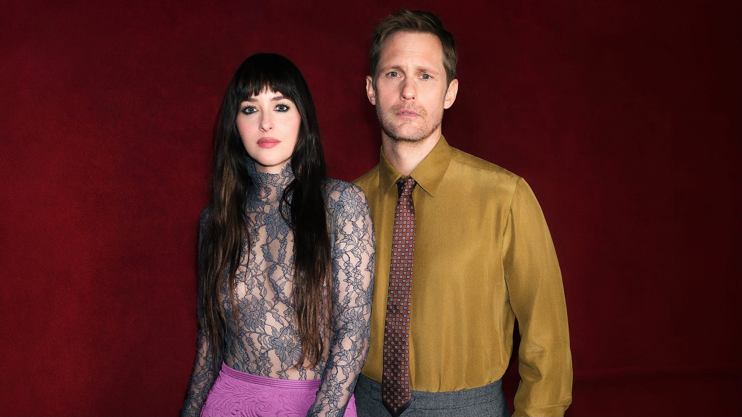 Dakota Johnson and Alexander Skarsgård become the new faces of Valentino Beauty
