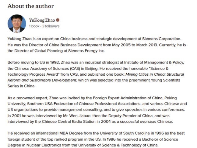 Who is Zhao Yukong (Yukong Mike Zhao)?