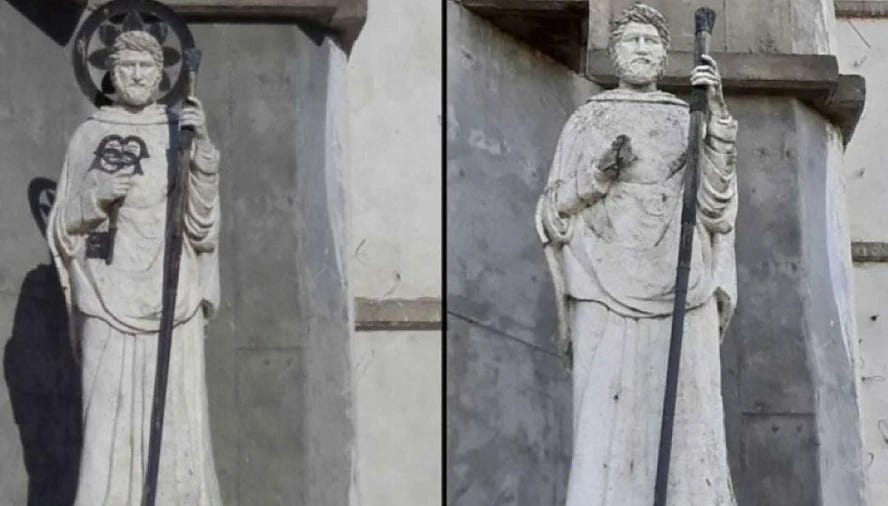 Villám csapott le Péter apostol szobrába Ferenc pápa egykori egyházmegyéjében, születésnapján