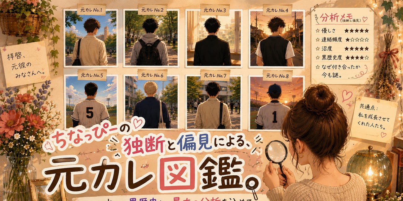 ちなっぴーの独断と偏見による、元カレ図鑑 