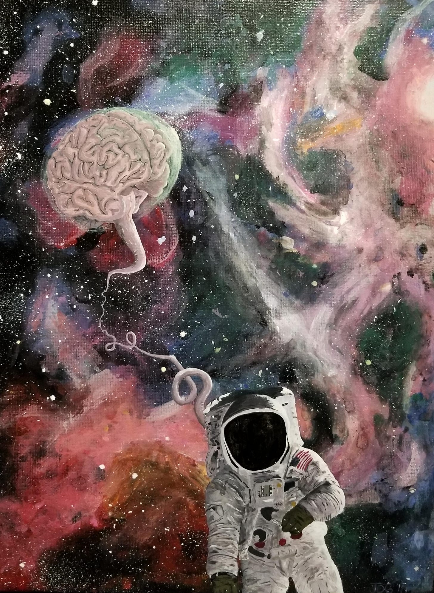Psychonaut, Acrylic/Canvas, 11&quot;×14&quot; : painting